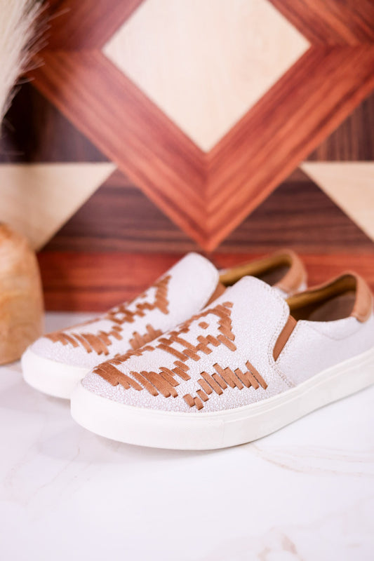 Marian Tan Crackle Slip On Sneakers