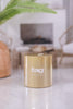 3X3 Metallic Gold Pillar Candle - Whiskey Skies - TAG