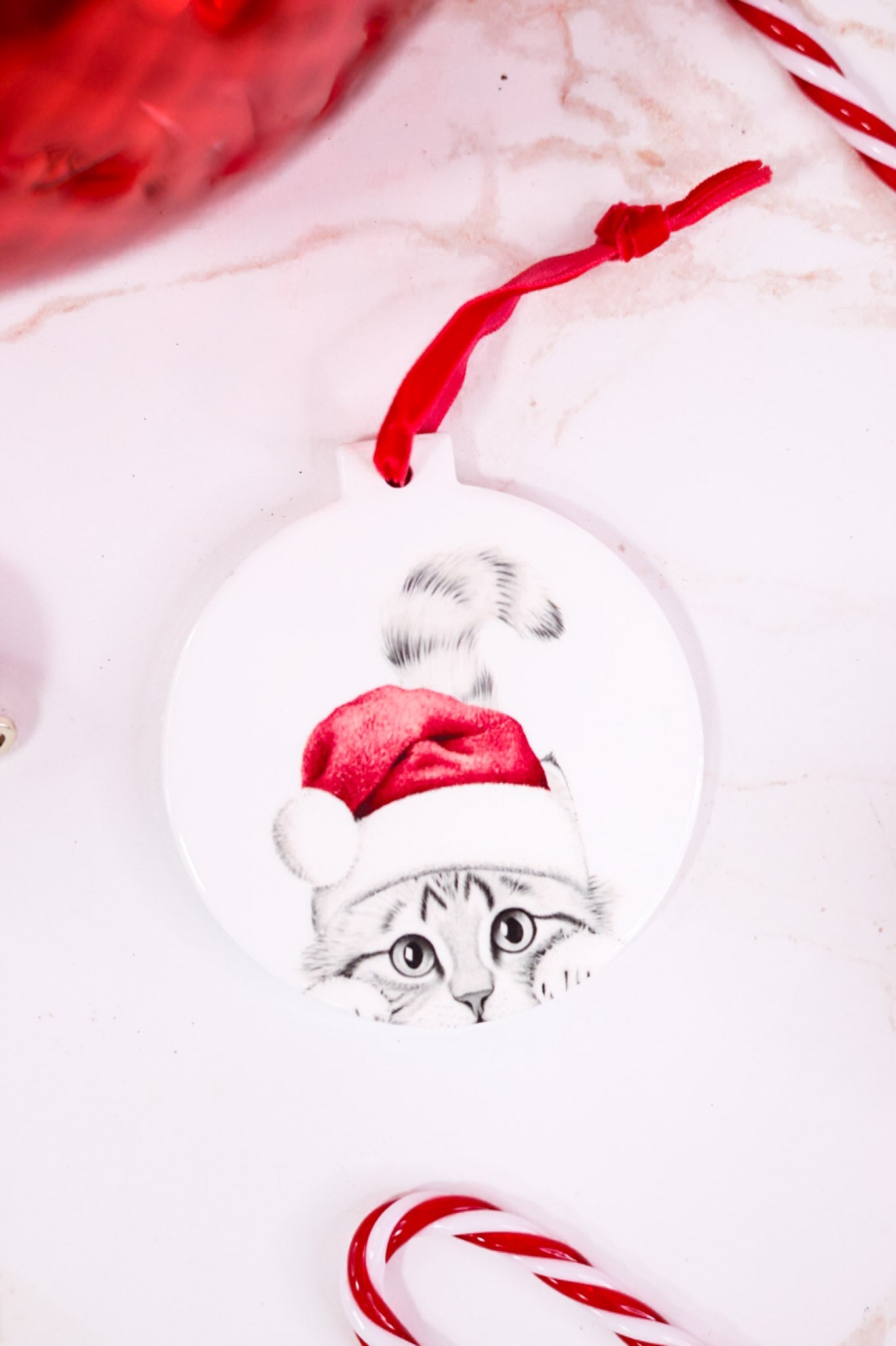 4" Ceramic Cat Ornament - Whiskey Skies - PAVILION