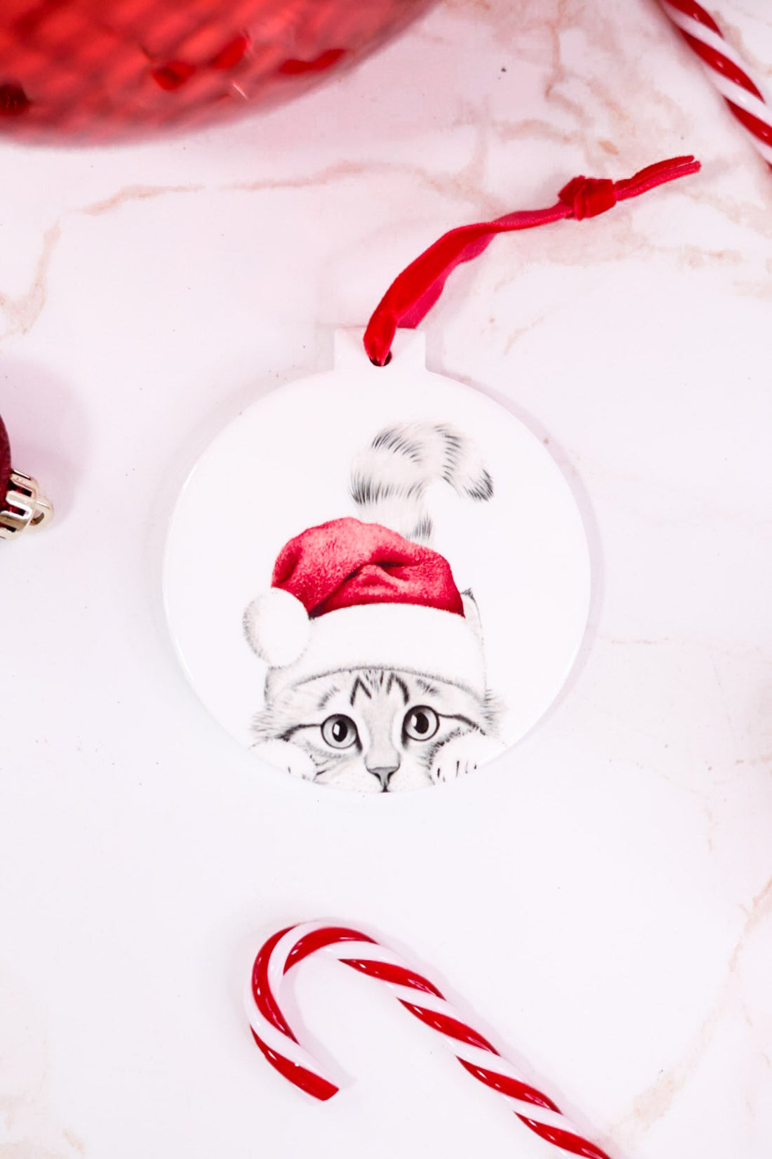 4" Ceramic Cat Ornament - Whiskey Skies - PAVILION