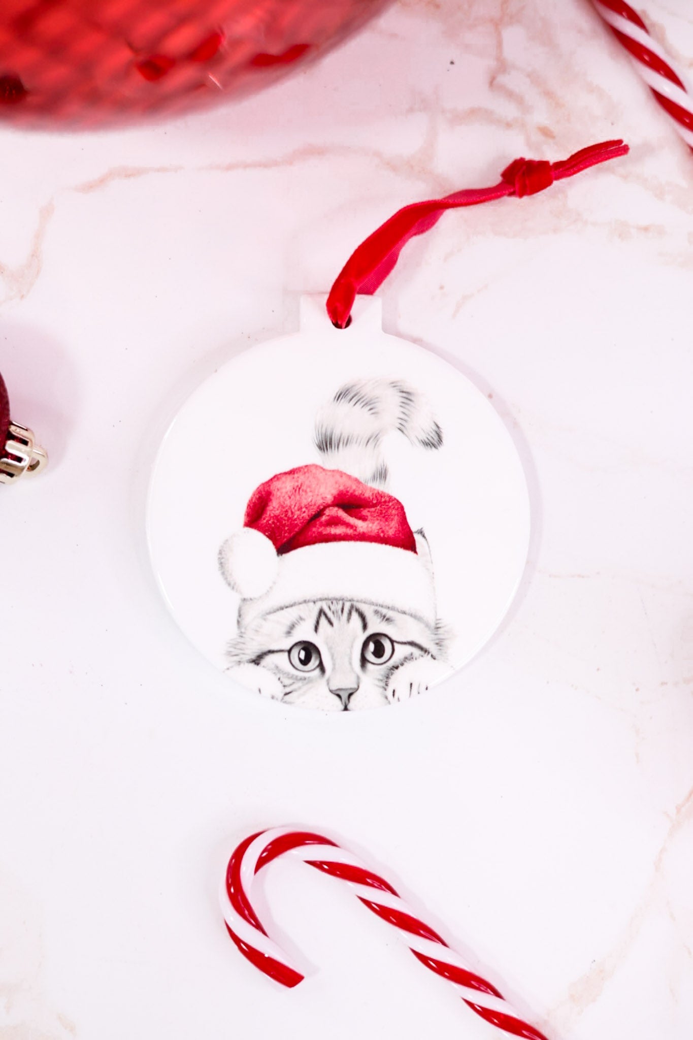 4" Ceramic Cat Ornament - Whiskey Skies - PAVILION