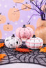 4" Resin Pink White and Black Pumpkins (3 Styles) - Whiskey Skies - TRANSPAC