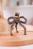 4.5" Metal Bow Taper Candle Holder - Whiskey Skies - MUD PIE