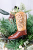 4.75" Cowboy Boot Ornament - Whiskey Skies - RAZ IMPORTS