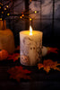 4.75" Ghost & Jack O' Lantern LED Pillar Candle - Whiskey Skies - WT COLLECTION