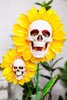 49" Skull Sunflower Solar Stake - Whiskey Skies - GERSON COMPANIES