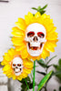 49" Skull Sunflower Solar Stake - Whiskey Skies - GERSON COMPANIES