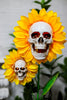 49" Skull Sunflower Solar Stake - Whiskey Skies - GERSON COMPANIES