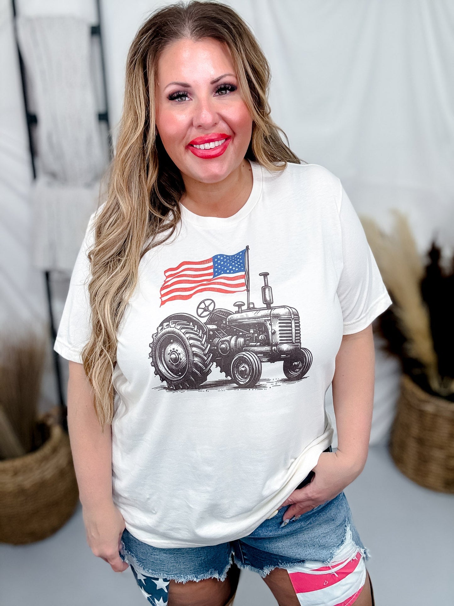 4th of July Tractor Graphic Tee - Whiskey Skies - PAR.TEES BY PARTY ON!