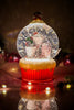 5" Light - Up Peppermint Cocktail Swirling Glitter Cupcake Snow Globe - Whiskey Skies - RAZ IMPORTS