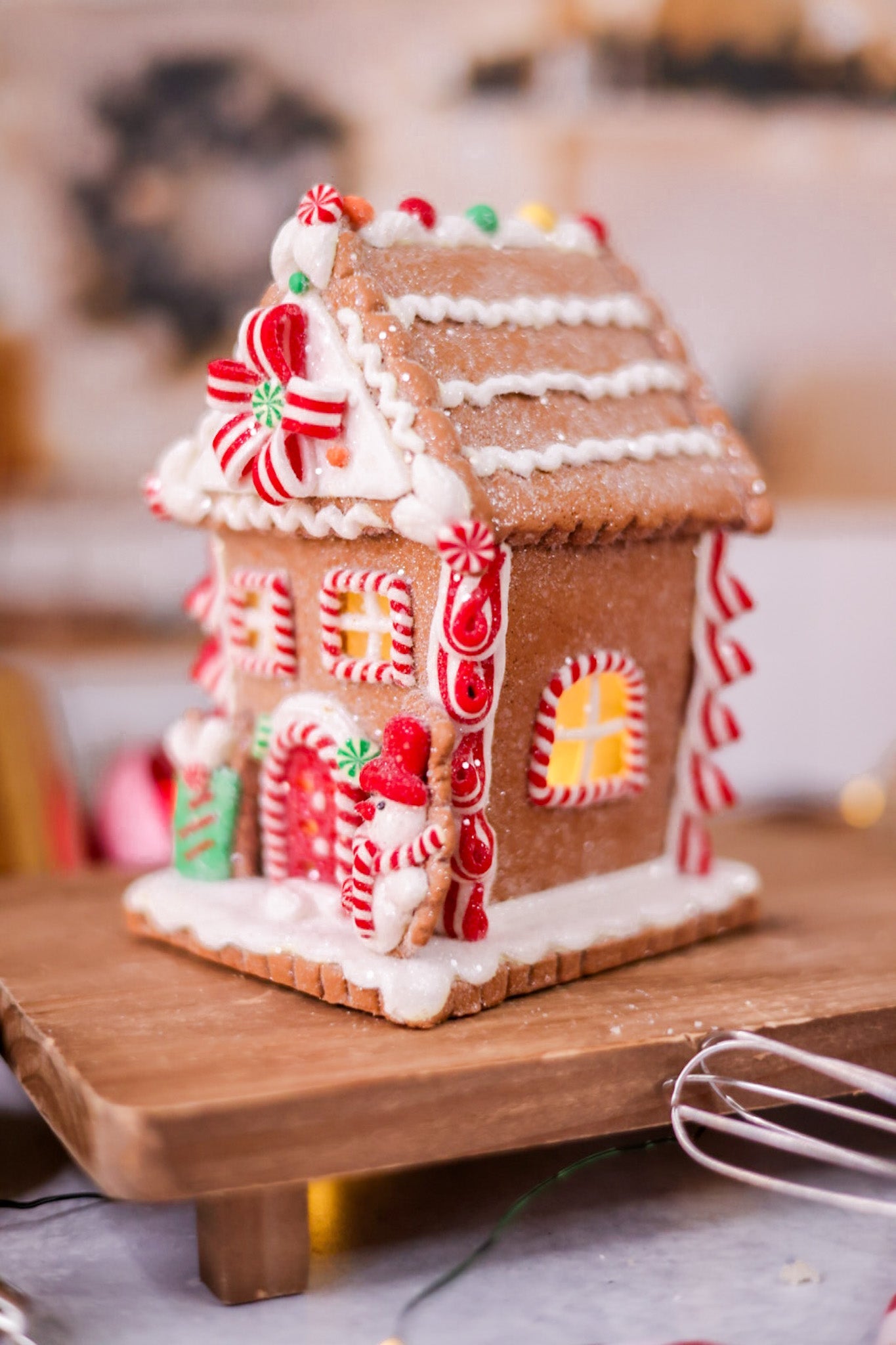 5.5" LED Gingerbread Houses (2 Styles) - Whiskey Skies - RAZ IMPORTS