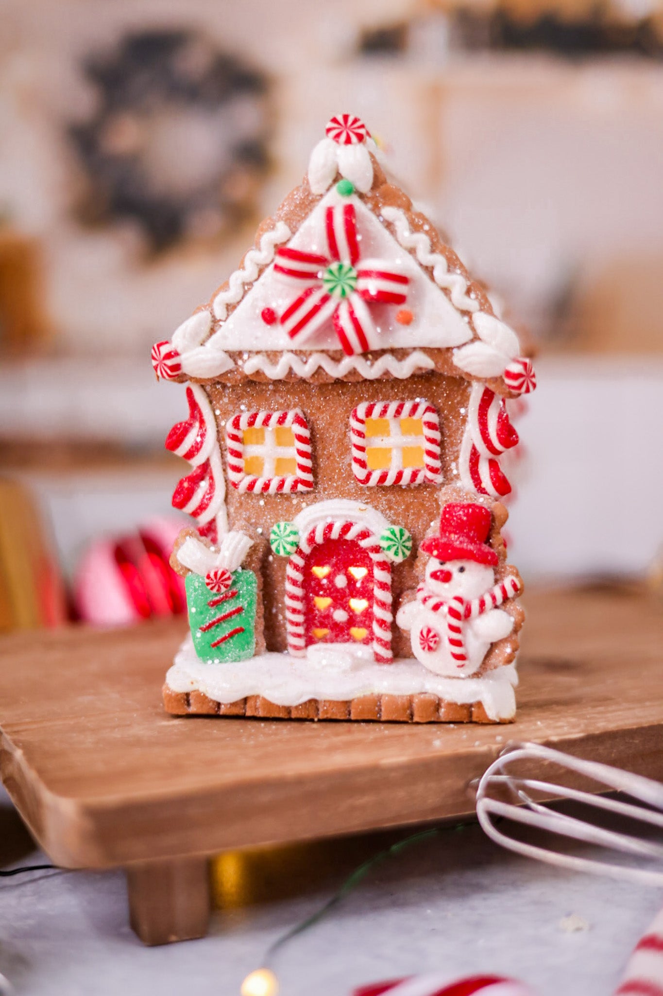 5.5" LED Gingerbread Houses (2 Styles) - Whiskey Skies - RAZ IMPORTS