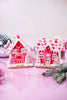 5.5" Light Up Pink Gingerbread House Ornaments - Whiskey Skies - RAZ IMPORTS