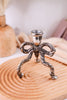 5.5" Metal Bow Taper Candle Holder - Whiskey Skies - MUD PIE