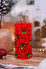 5.5" Red Berries Pillar Candle - Whiskey Skies - 180 DEGREES