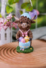 5.5" Resin Easter Highland Cow Figurines (3 Styles) - Whiskey Skies - GERSON COMPANIES