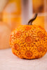 5.5" Resin Harvest Flower Pumpkins (3 Colors) - Whiskey Skies - GERSON COMPANIES