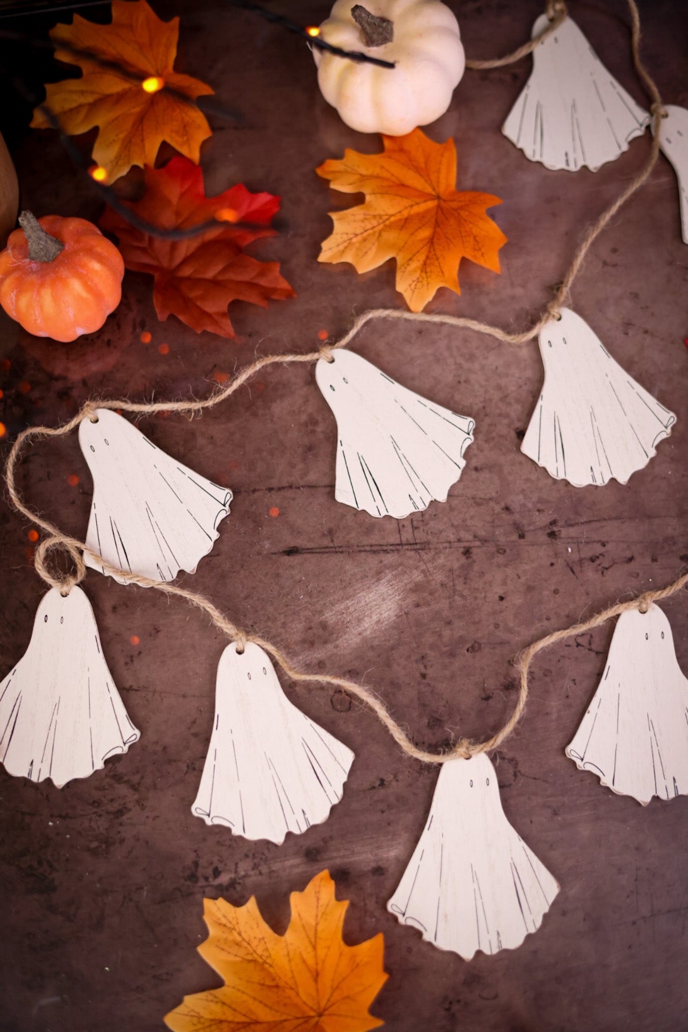 5ft Wooden Ghost Garland - Whiskey Skies - ADAMS & CO