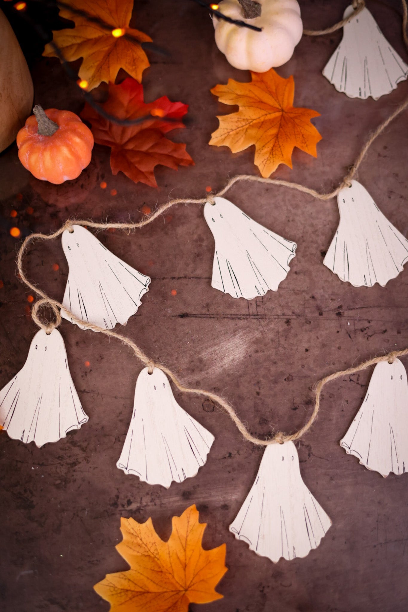 5ft Wooden Ghost Garland - Whiskey Skies - ADAMS & CO