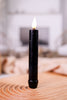 6" Black LED Taper Candle - Whiskey Skies - WT COLLECTION