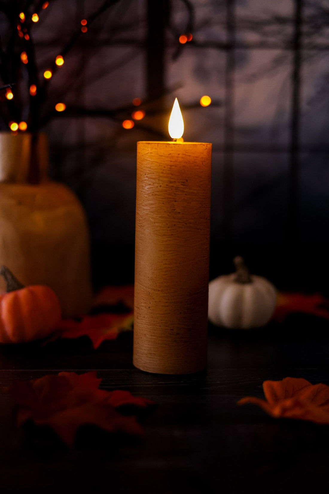 6" Cinnamon Flickering LED Votive - Whiskey Skies - WT COLLECTION