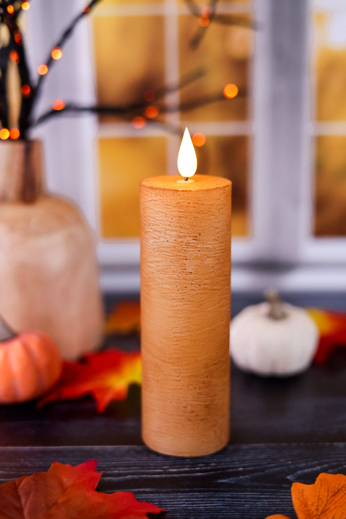 6" Cinnamon Flickering LED Votive - Whiskey Skies - WT COLLECTION