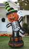 6' Inflatable Electric Lighted Rotating Skeleton - Whiskey Skies - GERSON COMPANIES