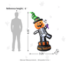 6' Inflatable Electric Lighted Rotating Skeleton - Whiskey Skies - GERSON COMPANIES