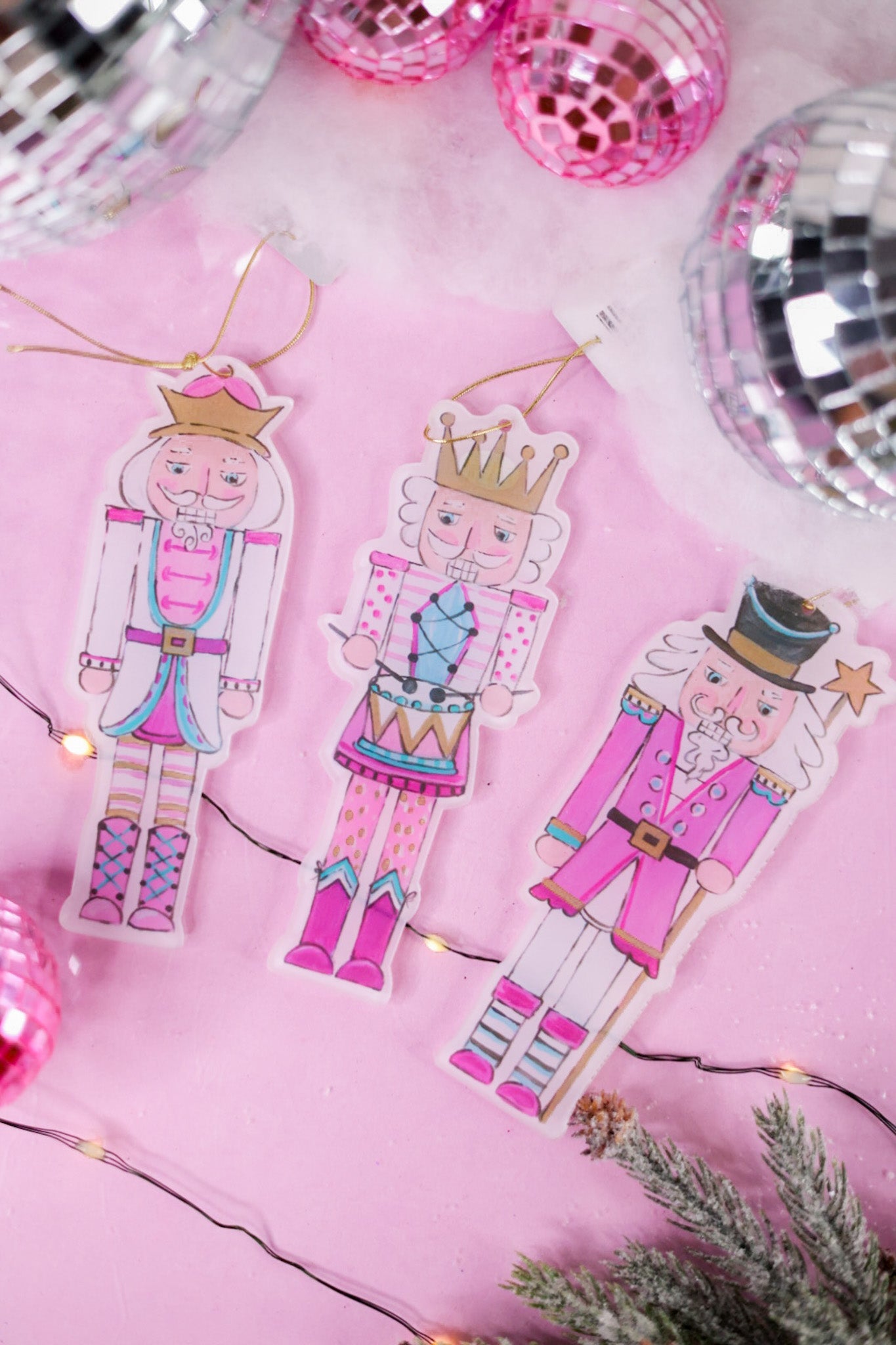 6" Pink Nutcracker Ornaments (3 Styles) - Whiskey Skies - RAZ IMPORTS