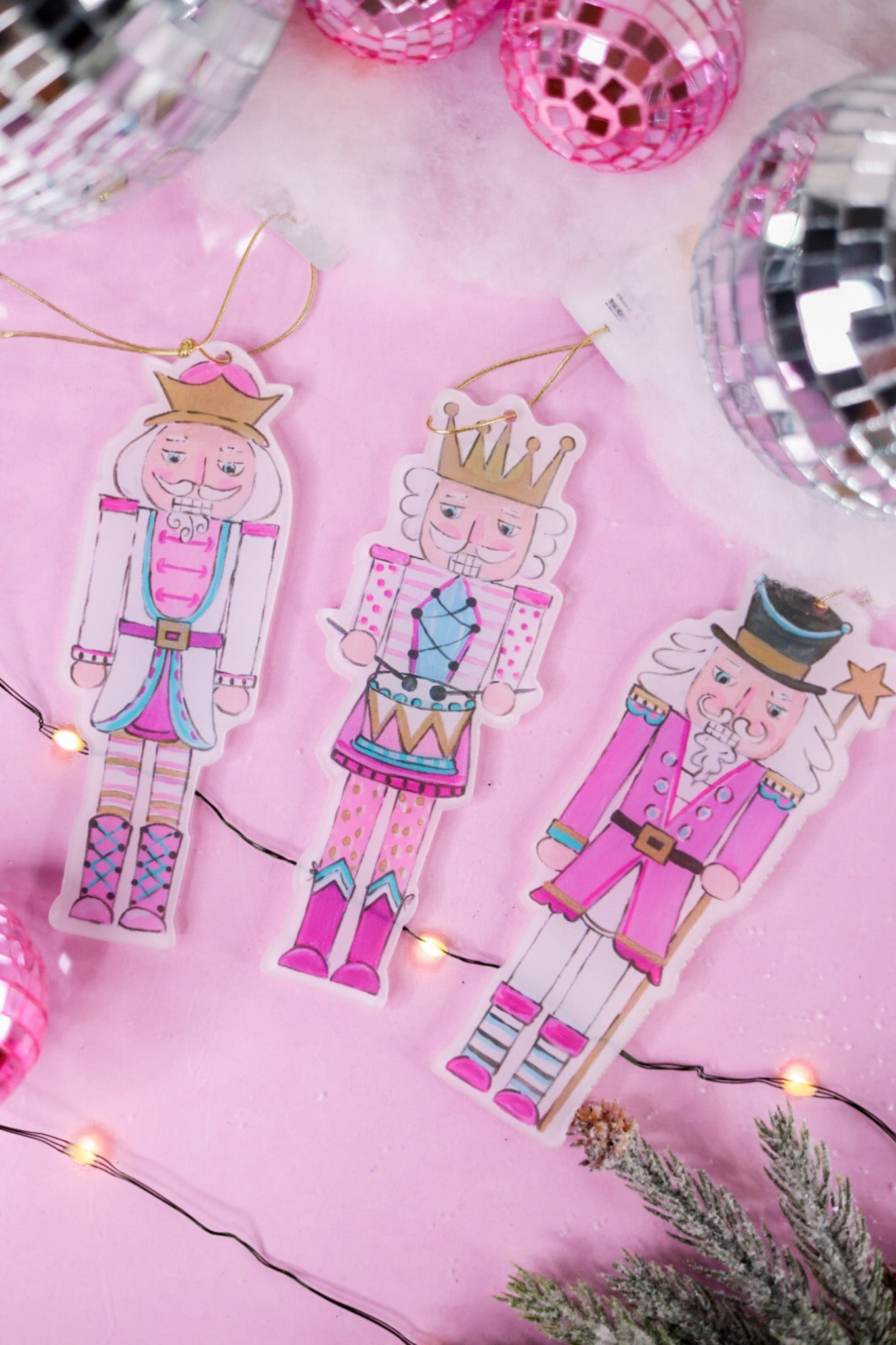 6" Pink Nutcracker Ornaments (3 Styles) - Whiskey Skies - RAZ IMPORTS