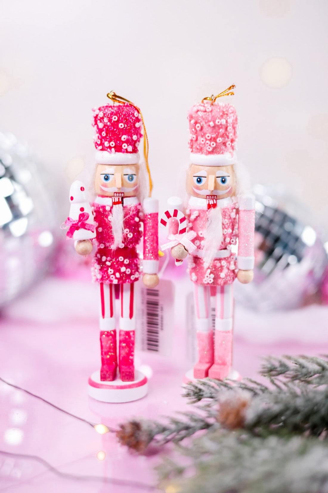 6" Sparkling Pink Nutcracker Ornaments (2 Colors) - Whiskey Skies - RAZ IMPORTS