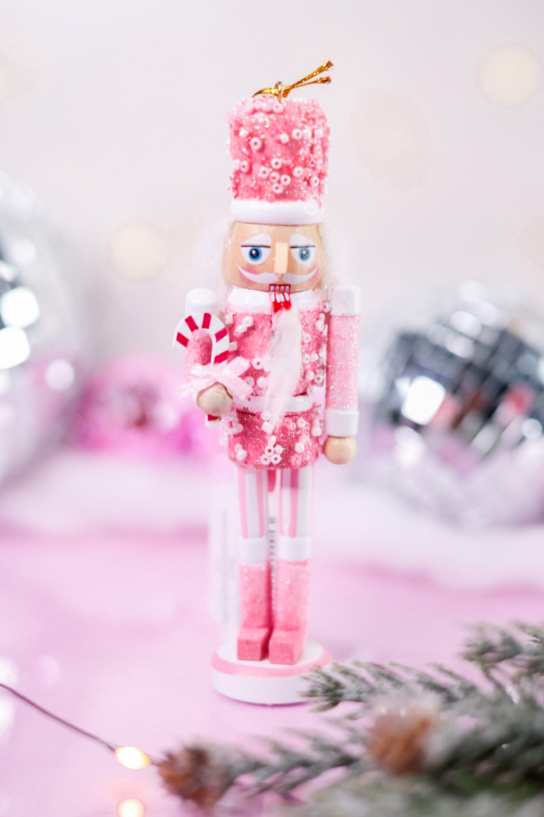 6" Sparkling Pink Nutcracker Ornaments (2 Colors) - Whiskey Skies - RAZ IMPORTS