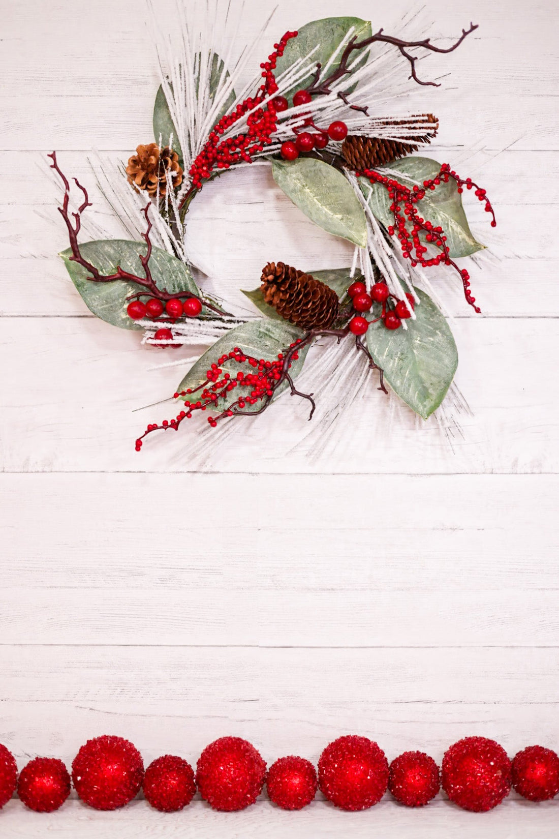 6.5" Snowy Pine Berry Ring - Whiskey Skies - SULLIVANS