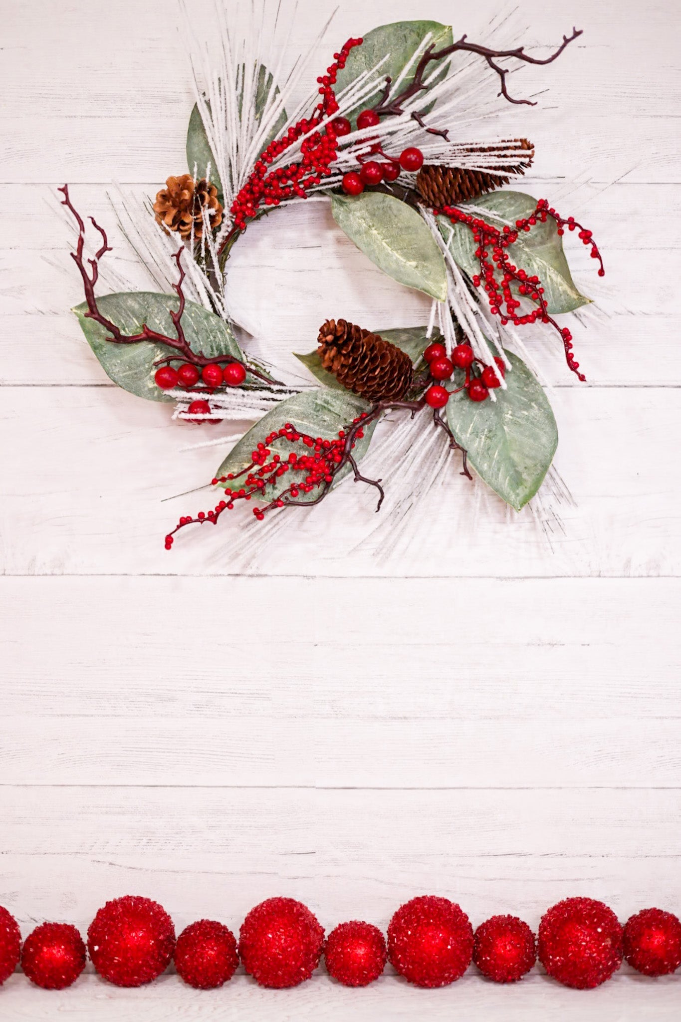 6.5" Snowy Pine Berry Ring - Whiskey Skies - SULLIVANS