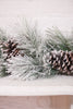 6ft Flocked Pine and Cone Garland - Whiskey Skies - SULLIVANS