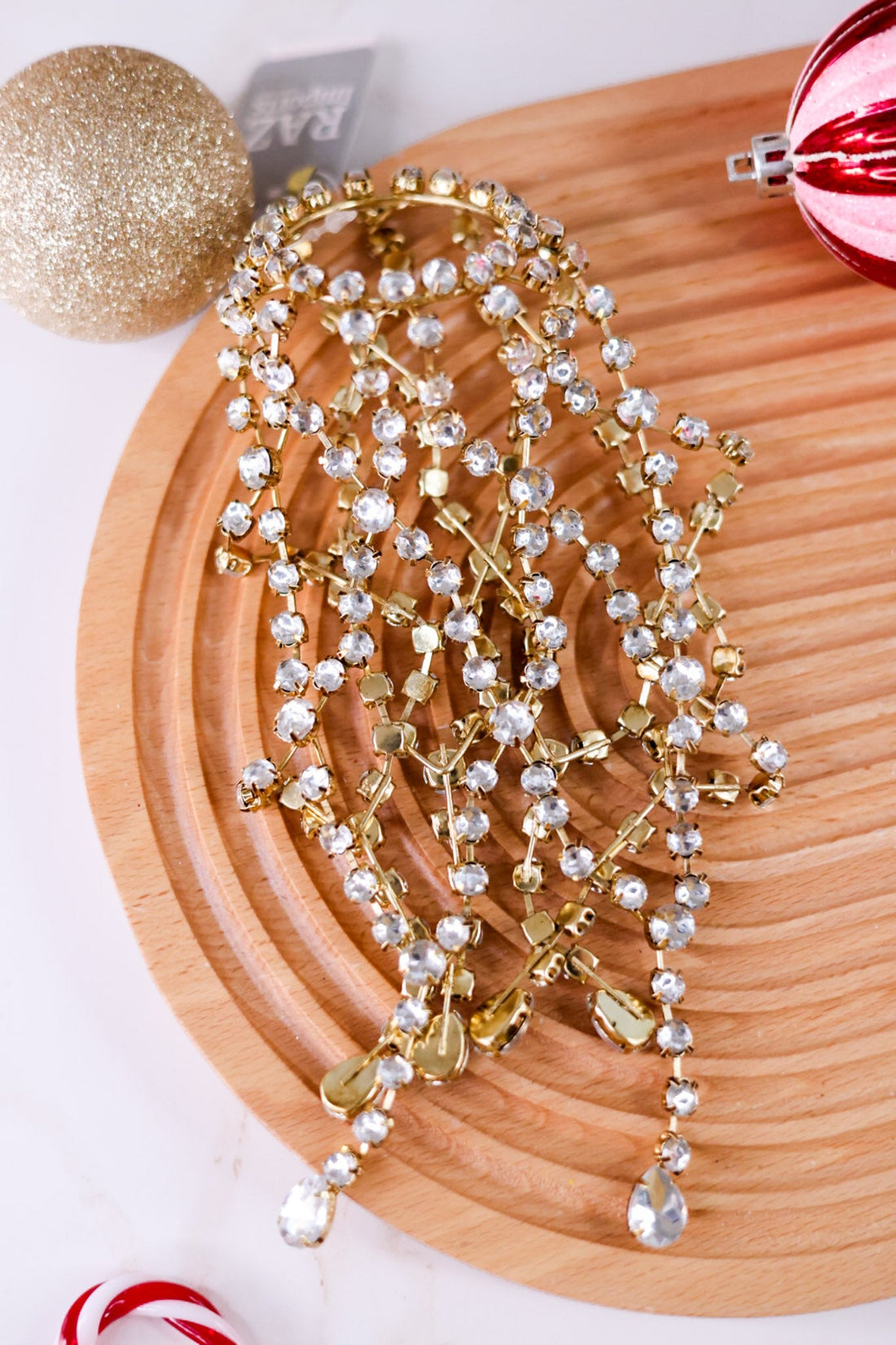 7" Jeweled Wine Bottle Veil - Whiskey Skies - RAZ IMPORTS