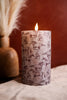 7" LED Horse Print Pillar Candle - Whiskey Skies - WT COLLECTION