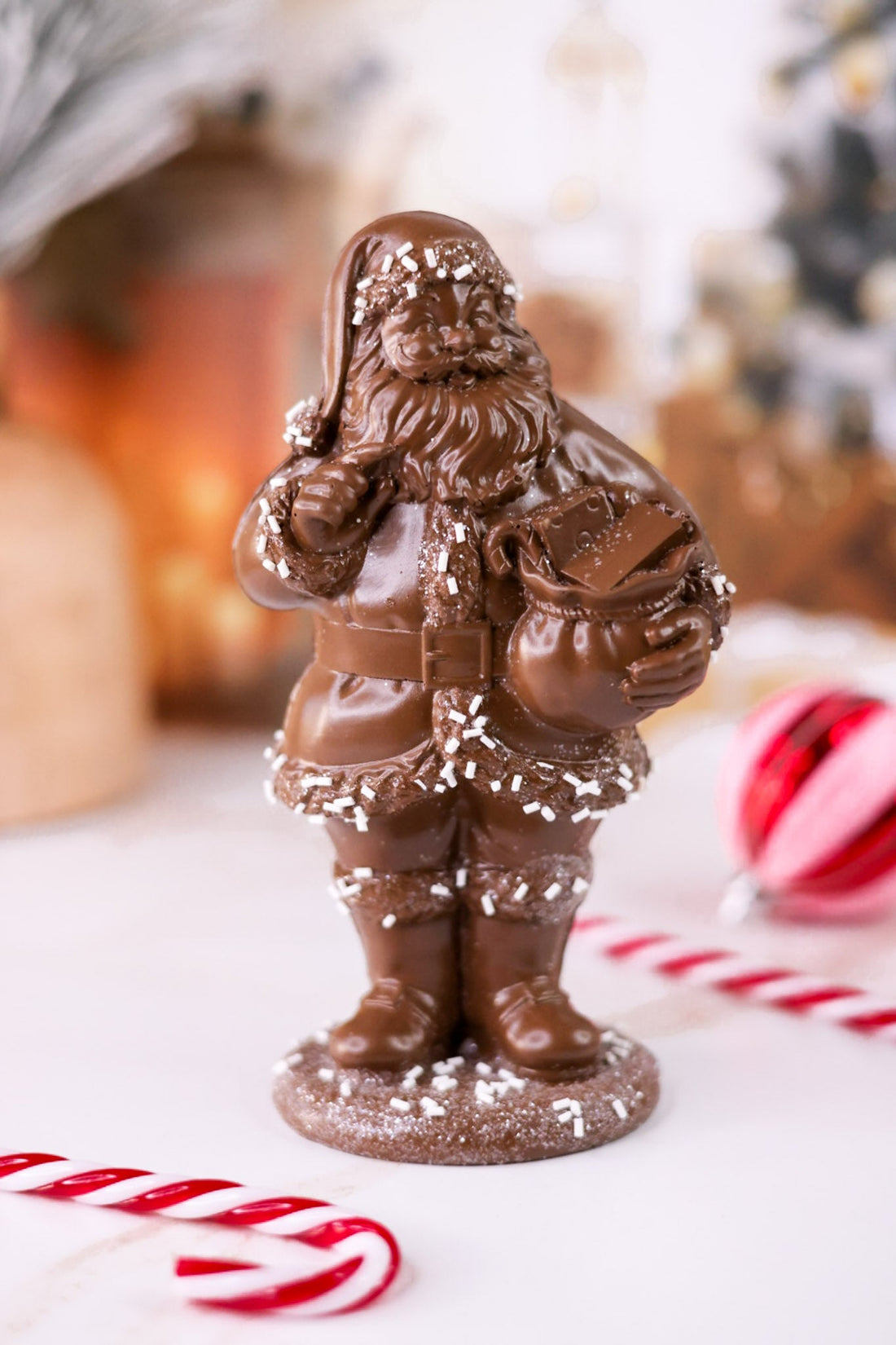 7" Resin Chocolate Santa Figure - Whiskey Skies - RAZ IMPORTS