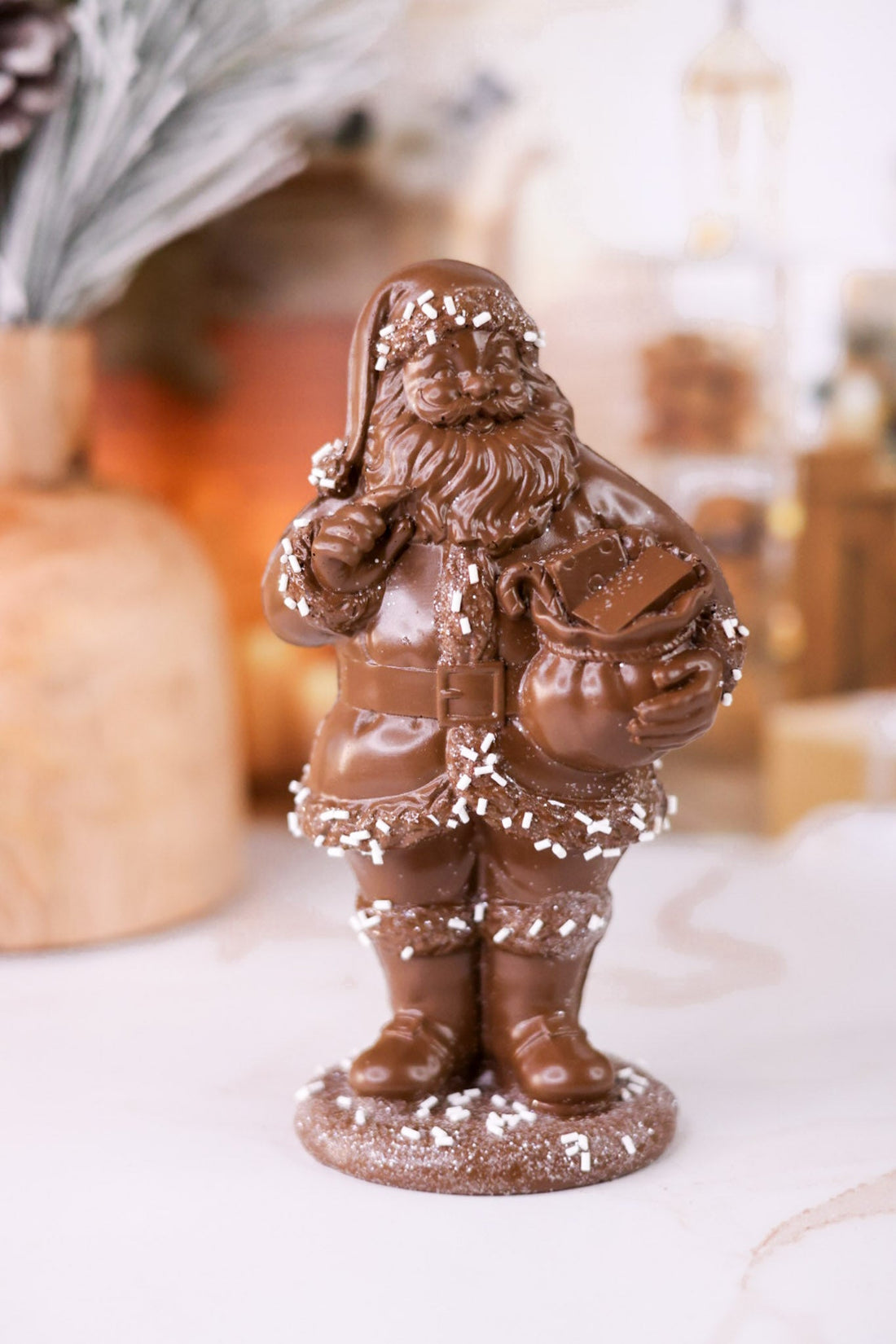 7" Resin Chocolate Santa Figure - Whiskey Skies - RAZ IMPORTS