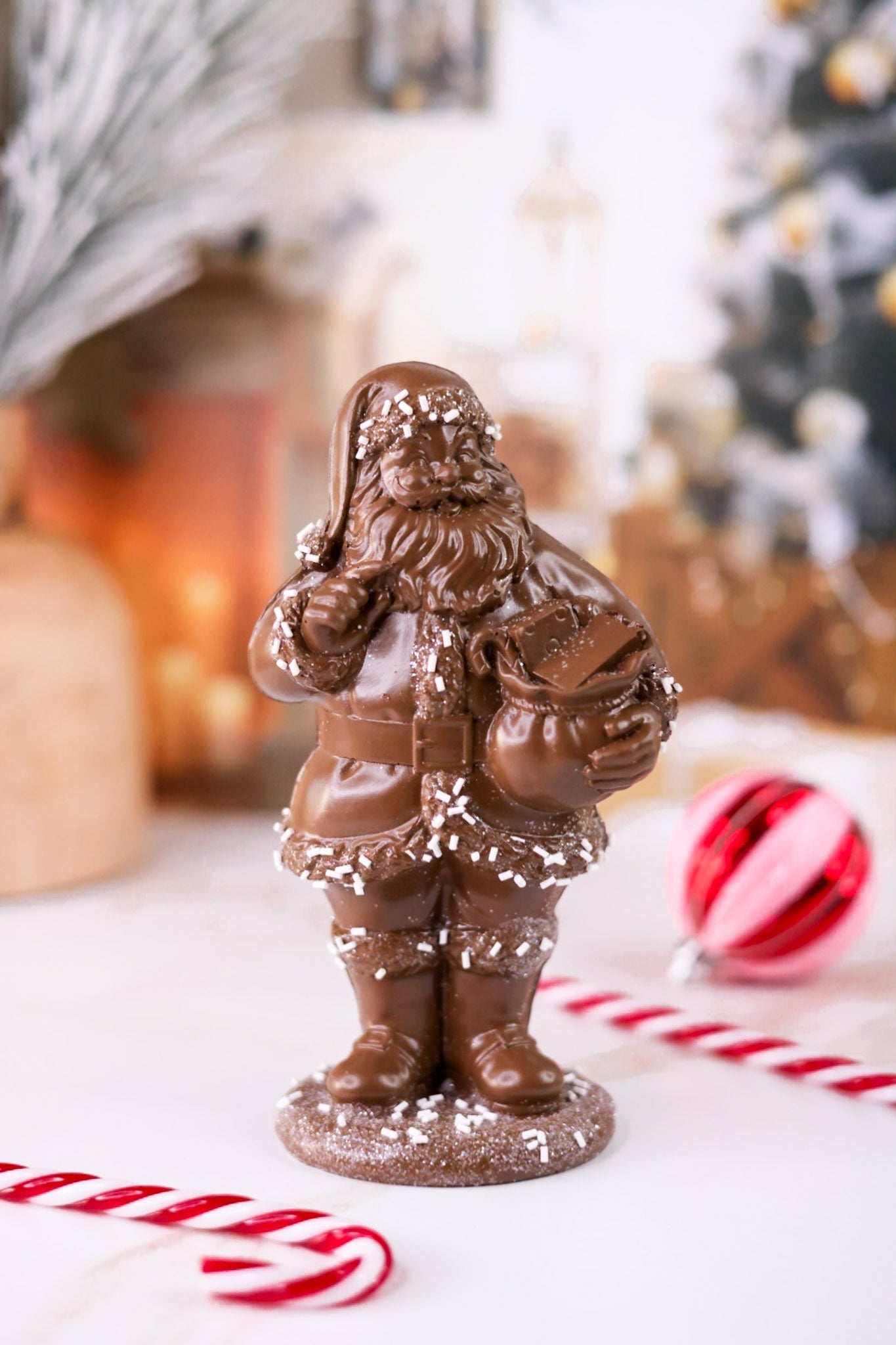 7" Resin Chocolate Santa Figure - Whiskey Skies - RAZ IMPORTS