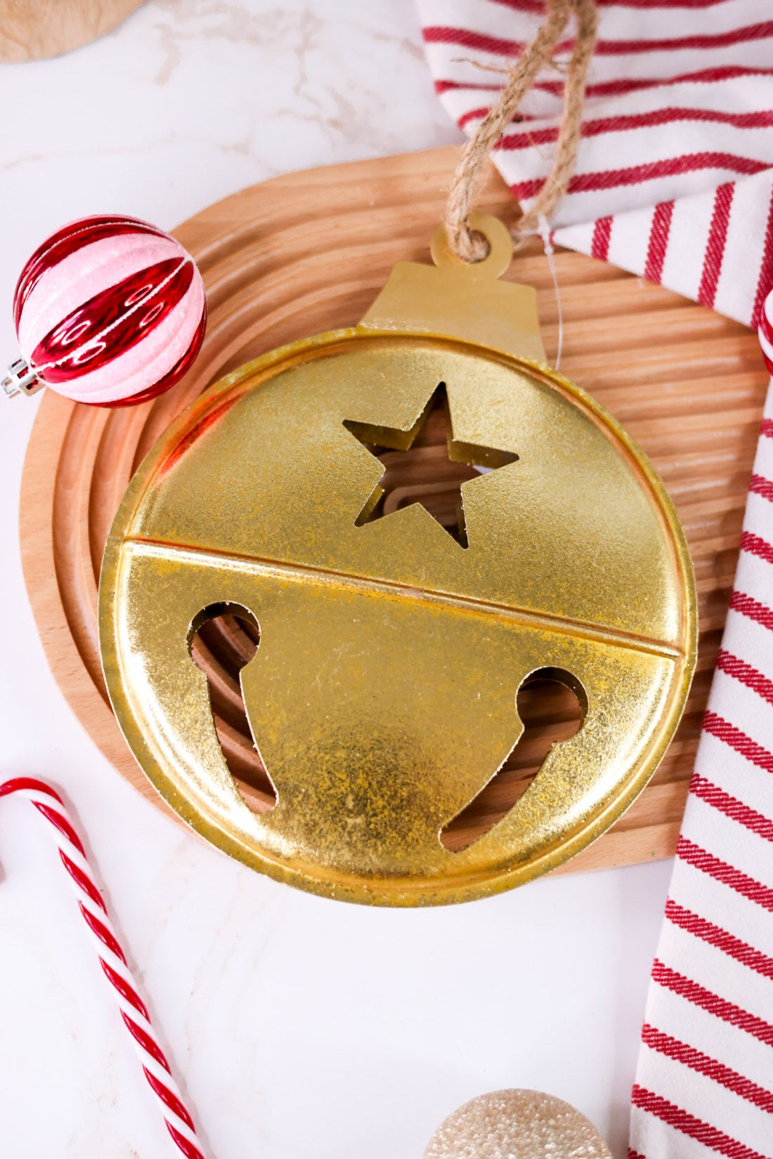 7.5" Flat Metal Bell Ornaments (4 Colors) - Whiskey Skies - SPECIAL T IMPORTS INC