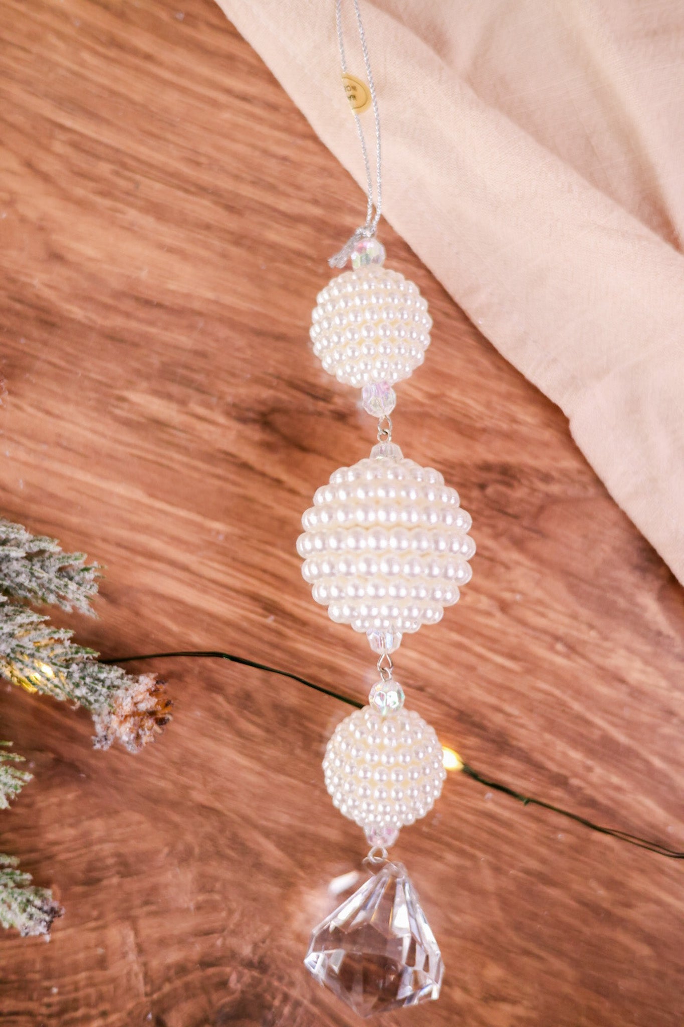 7.5" Pearl and Crystal Ornament - Whiskey Skies - RAZ IMPORTS