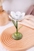 7.5" White Metal Flower Taper Candle Holder - Whiskey Skies - MUD PIE