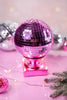 7.75" Spinning Pink Disco Ball - Whiskey Skies - RAZ IMPORTS