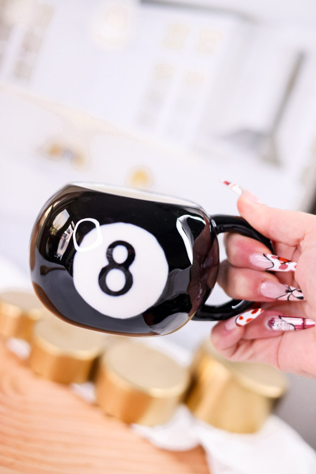 8 Ball Ceramic Mug - Whiskey Skies - HAZEL MAZEL