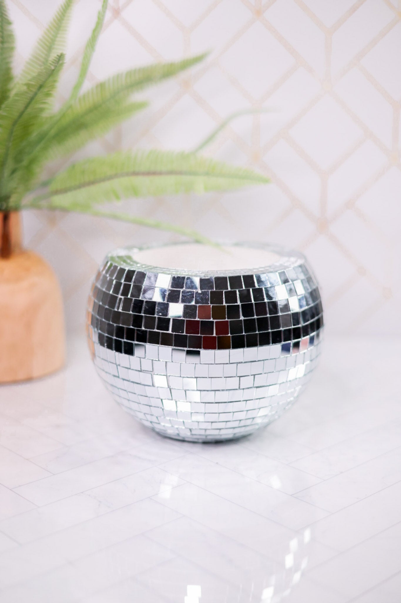 8" Disco Ball Planter - Whiskey Skies - RAZ IMPORTS