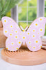 8" Mango Wood Butterflies with Floral Enamel Finish (3 Styles) - Whiskey Skies - GERSON COMPANIES