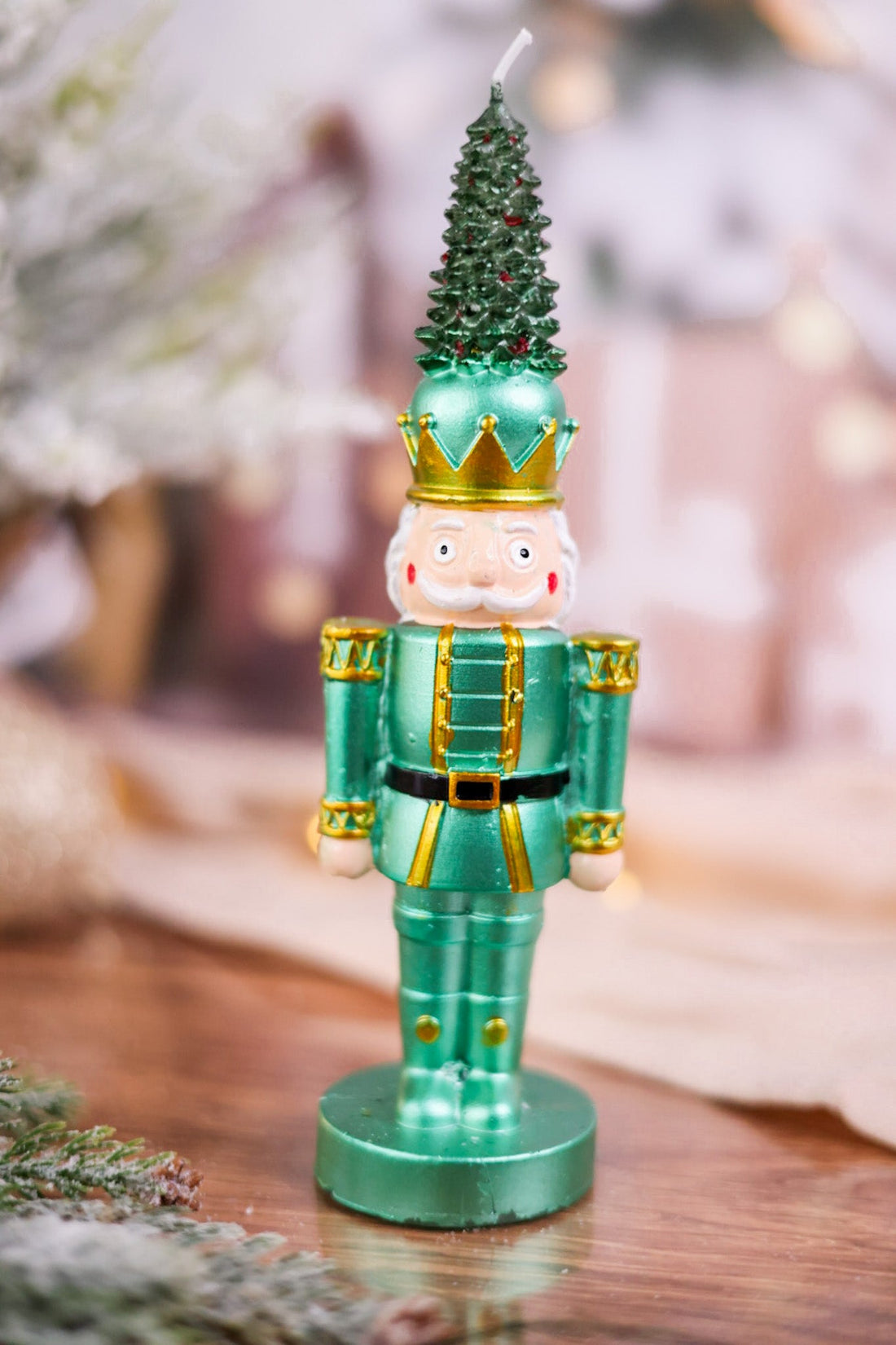 8" Nutcracker Candle with Christmas Tree Hat (5 Colors) - Whiskey Skies - 180 DEGREES