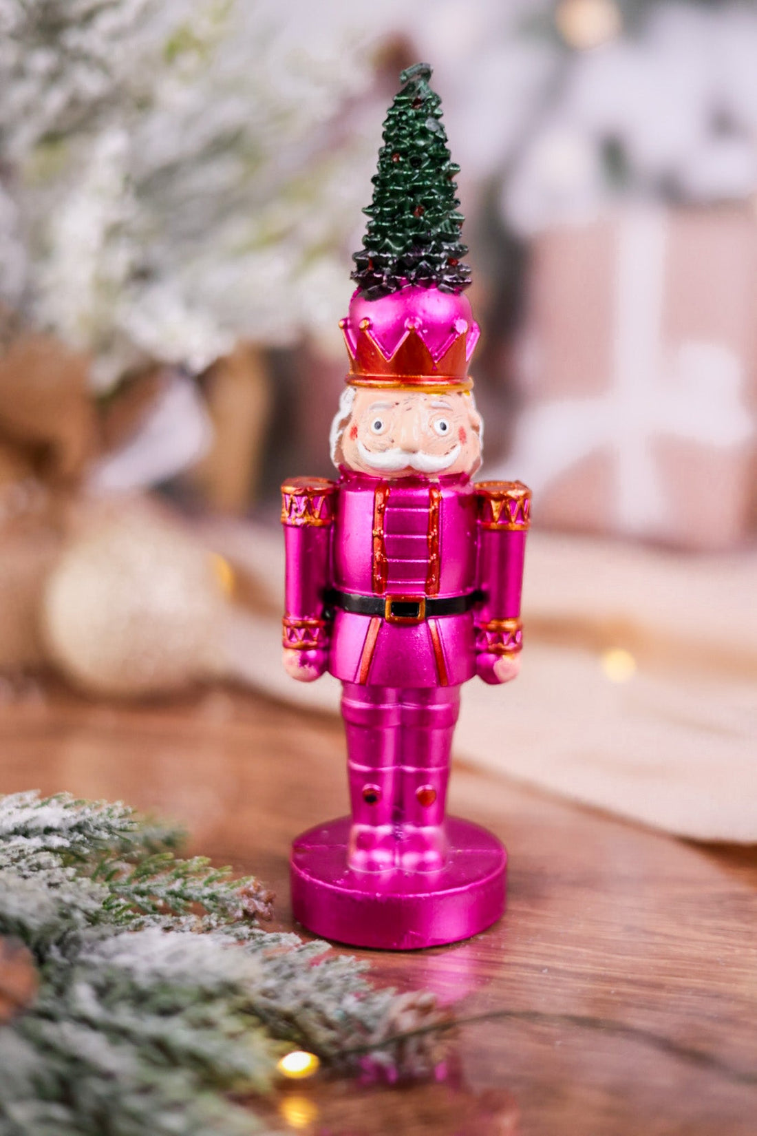 8" Nutcracker Candle with Christmas Tree Hat (5 Colors) - Whiskey Skies - 180 DEGREES