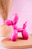 8" Pink Resin Balloon Dog - Whiskey Skies - RAZ IMPORTS